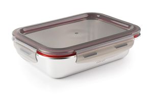 Hovedbilde Mikrob&oslash;lgesikker matboks i st&aring;l fra LACOR, 820ml.