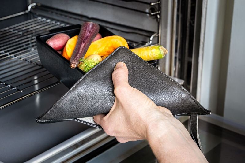 DUTCHDELUXES Gryteklut i skinn, Vintage Gr&aring;