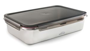 Hovedbilde Mikrob&oslash;lgesikker matboks i st&aring;l m/tett lokk - 5000ml fra ...